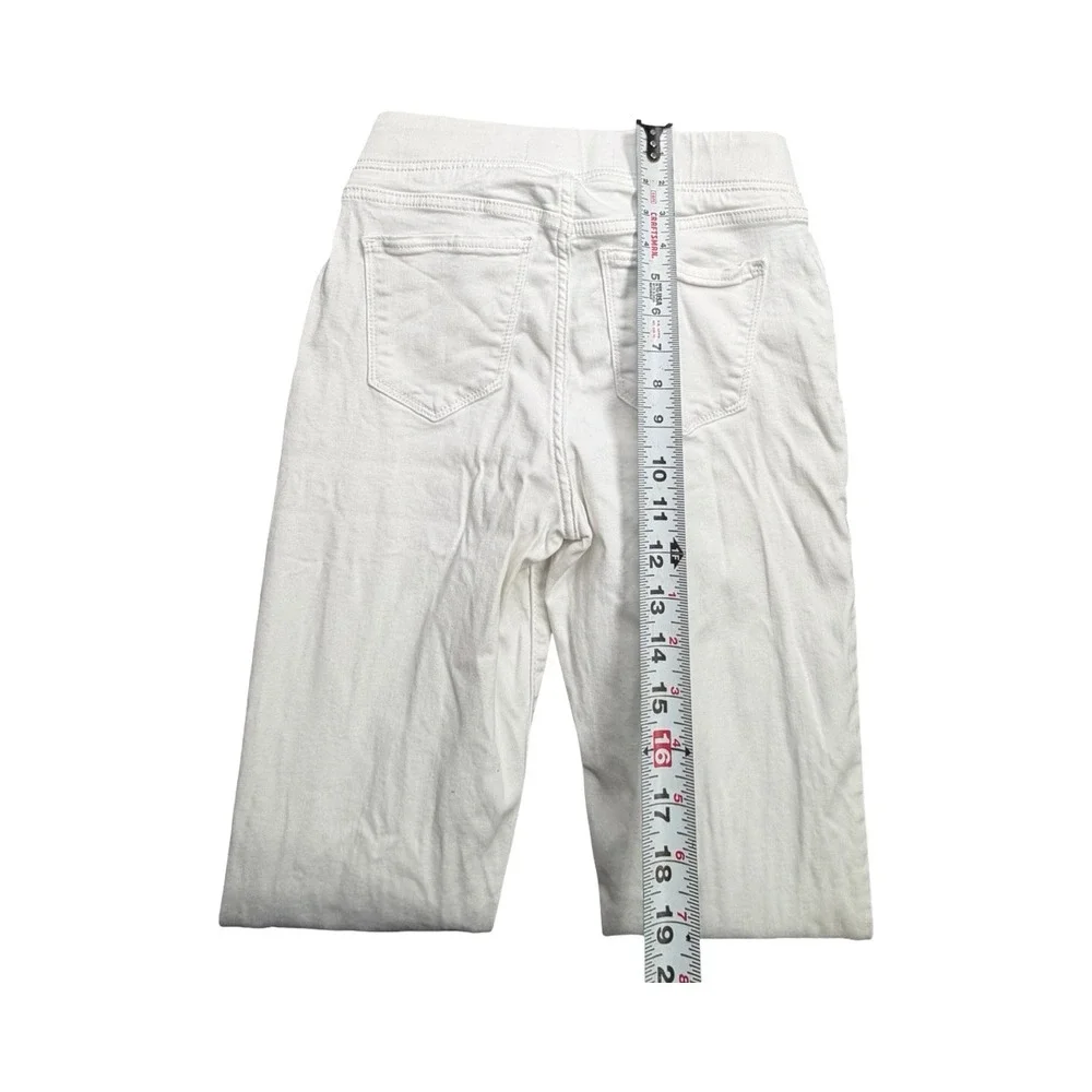Old Navy Jeggings Girls 12 24X28 White Rockstar Pull On Skinny Stretch Denim